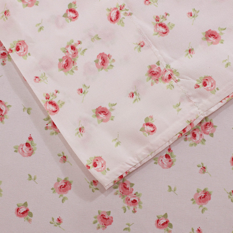 Modern Threads  Silky Soft Microfiber Wrinkle Free Sheets Luxurious Microfiber Bed Sheets, Blush Floral