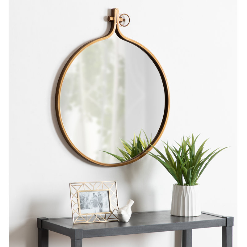 Miroir d'appoint Ristaino, Or, 37 po x 30 po