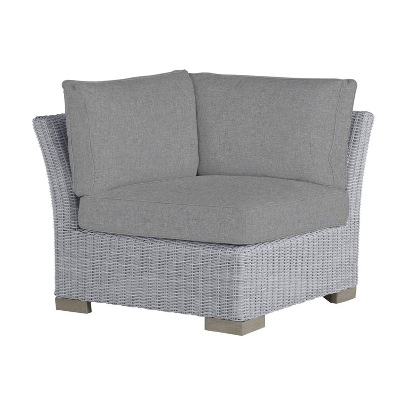 Club Woven Patio Lounge Chair with Cushions, Oyster, Welt, Verona Mist