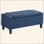 Repose-pieds avec rangement, banc de rangement rembourré en lin avec plateau relevable et capitonnage à boutons pour le salon