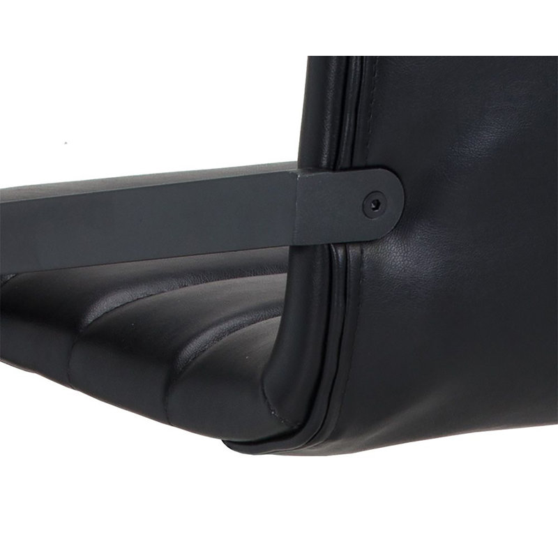 Webber Barstool - Cantina Black, Black Faux Leather, Bar Stool (30" Seat Height)