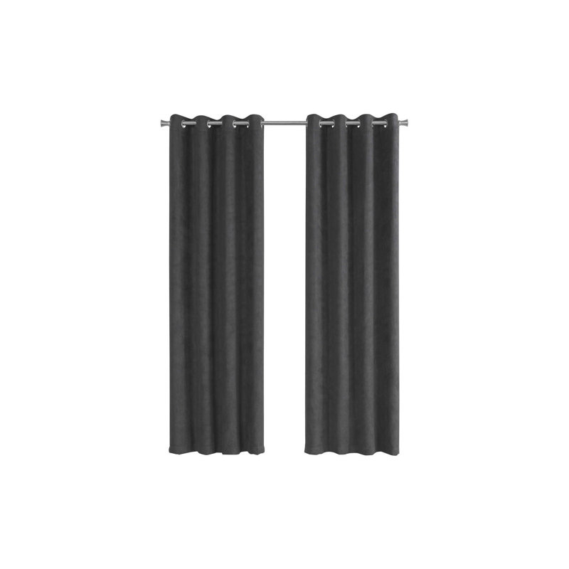 Ensemble de 2 panneaux de rideaux gris obscurcissant avec œillets l 54 po x L 95 po
