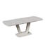 Table de salle à manger moderne extensible en bois aggloméré avec pieds en forme de U, durable et élégante