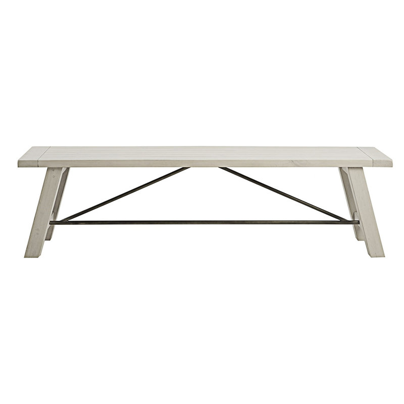 Dining Bench, Reclaimed White