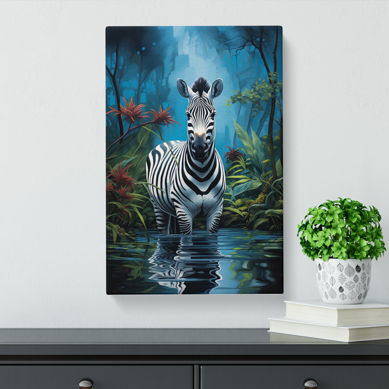 Zebra Informel - Print, 76cm H x 50cm W x 3cm D