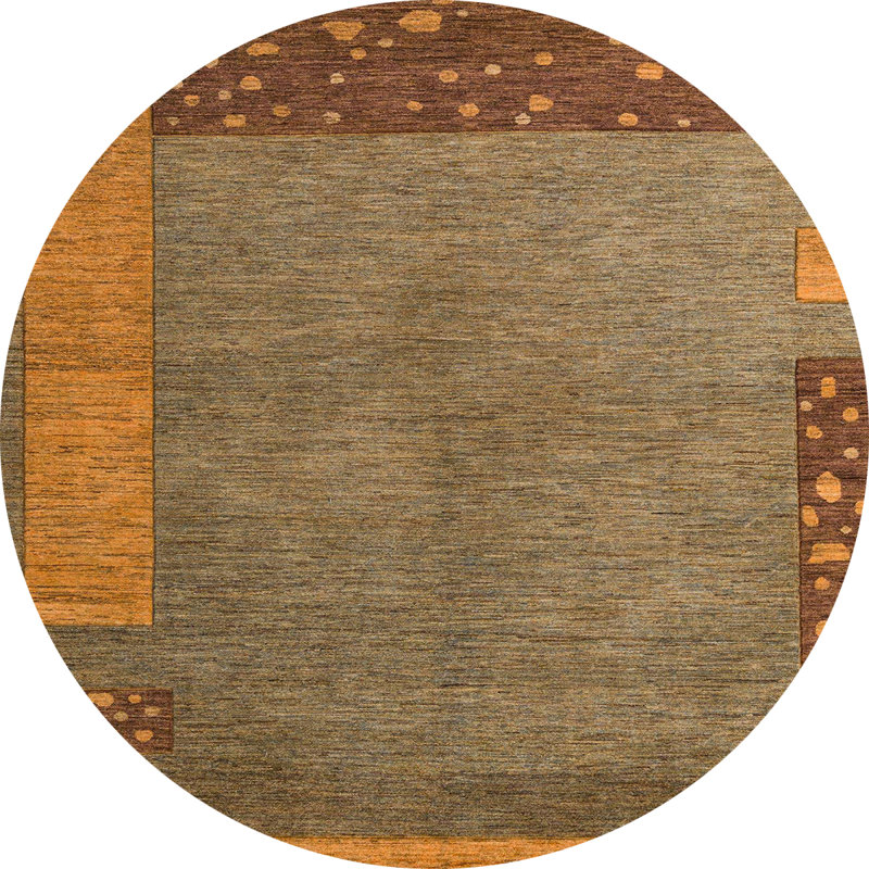 Abstract Indoor Rug, Round 5'