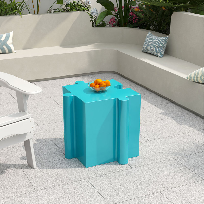 Table d'appoint casse-tête, table modulaire à bord convexe MGO, Bleu pâle