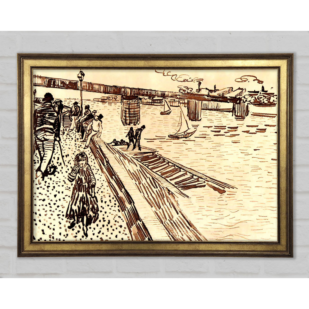 Van Gogh Die eiserne Brücke bei Trinquetaille an der Rhone - Einzelne Bilderrahmen Kunstdrucke