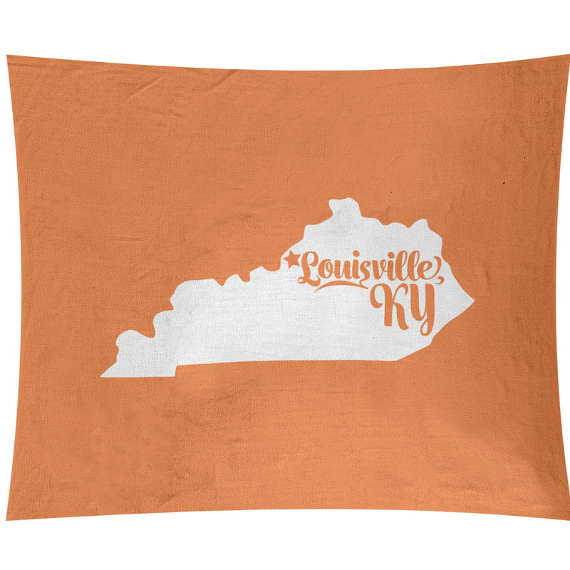 Tapisserie murale louisville kentucky, H 27,5 po x l 37,5 po, Orange