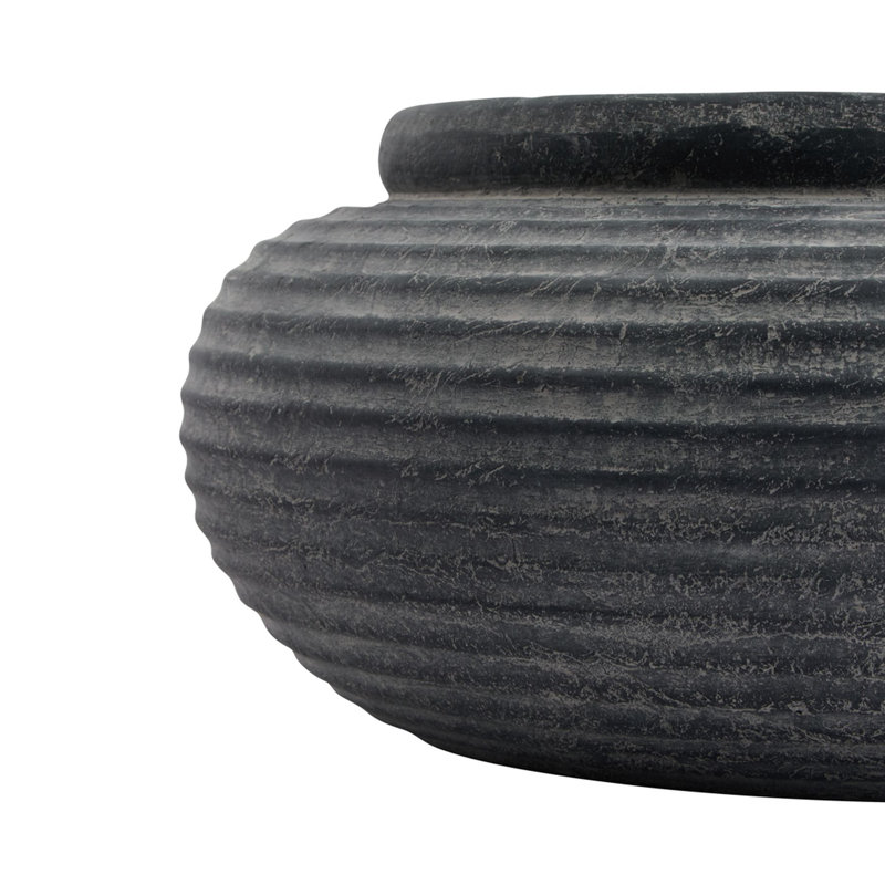 Marina Handmade Ceramic Pot Planter, Grey