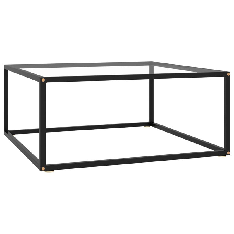 Table basse Ebern Designs, H 13,8 po x L 31,5 po x l 31,5 po, Trempé