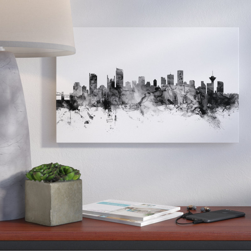 " Vancouver Canada Skyline ", 30" H x 47" W x 2" D