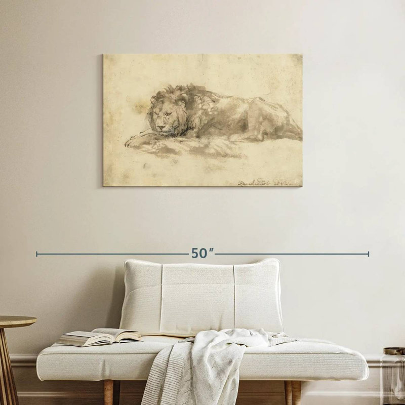 Brampt Reclining Lion, 24" H x 36" W