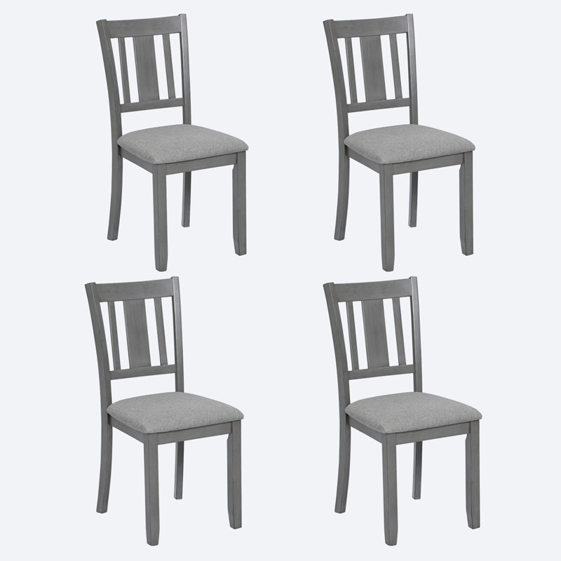 Wooden Dining Chairs Set Of 4, Kitchen Chair, Gray