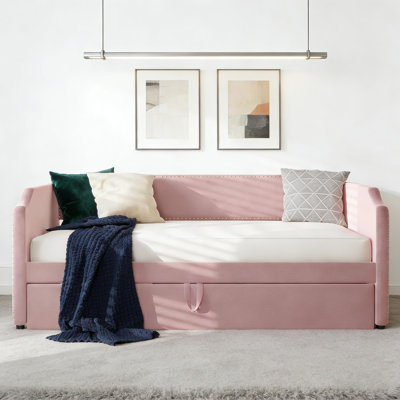 Twin To King Upholstered Daybed With Pop Up Trundle