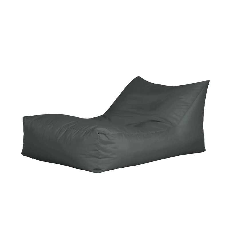Polyester Outdoor Friendly Refillable Bean Bag Lounger, Grey