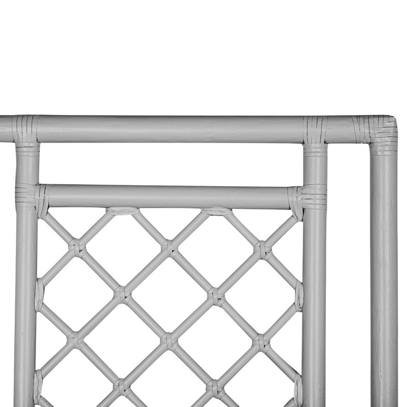 X And Diamond Headboard, Queen, Light Gray