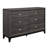 Hudson 58" Modern Charcoal Gray 6-Drawer Dresser-355626358