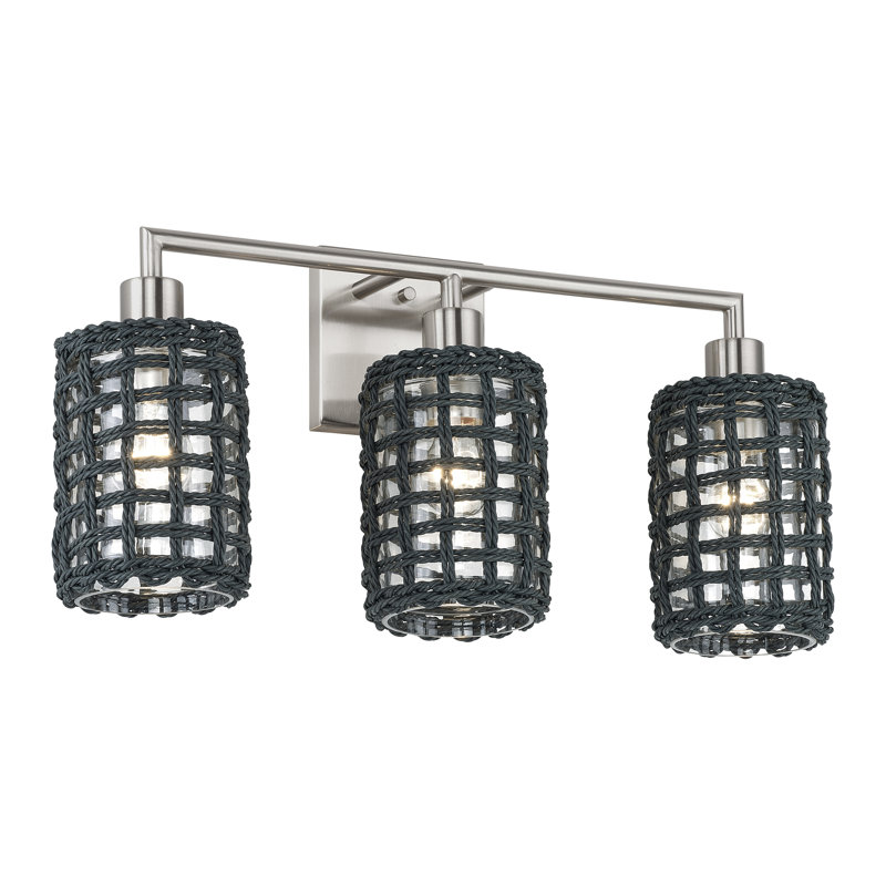 Cassiday 3 Light Brushed Nickel Vanity Sconce, Brushed Nickel