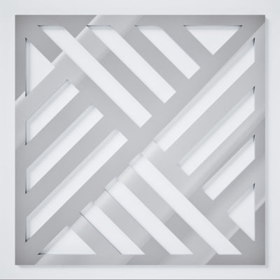 Allen Decorative Fretwork Acrylic Wall Panels, Small, 11 3/8"W x 11 3/8"H x 1/8"T, Grey