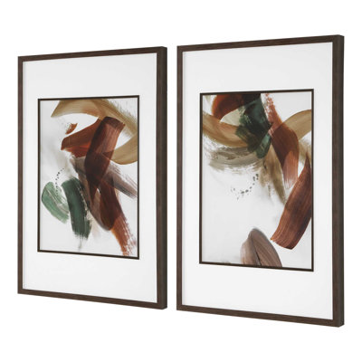  Velocity Framed Abstract Prints, S/2
