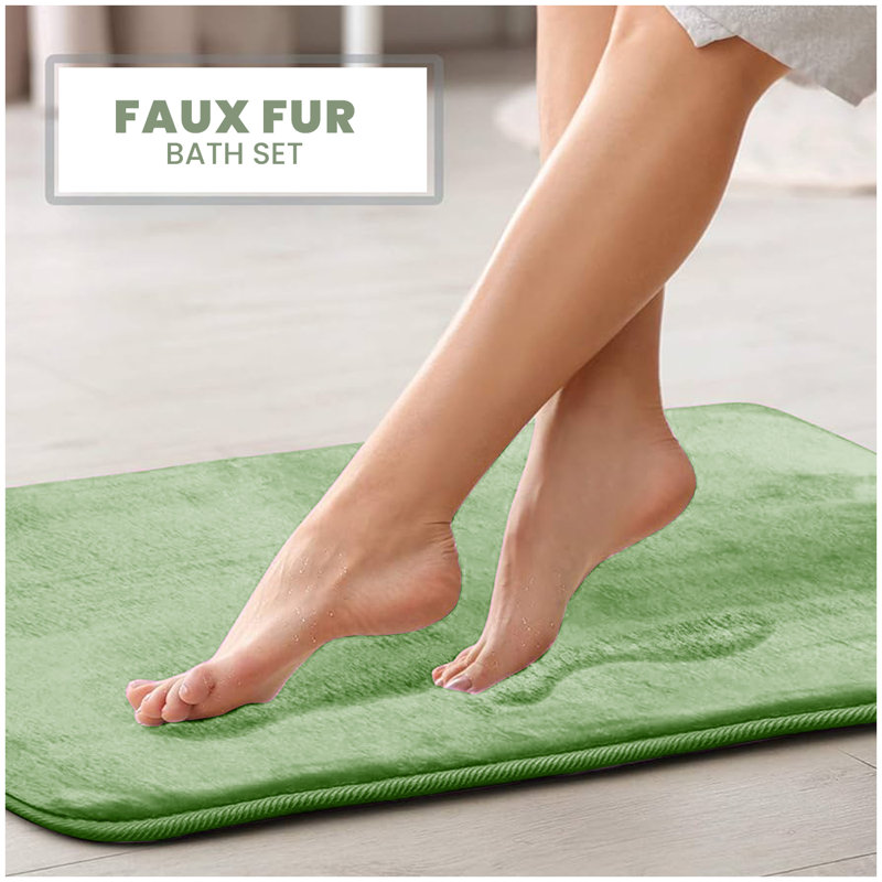 Non-Slip Bath Mat, Green