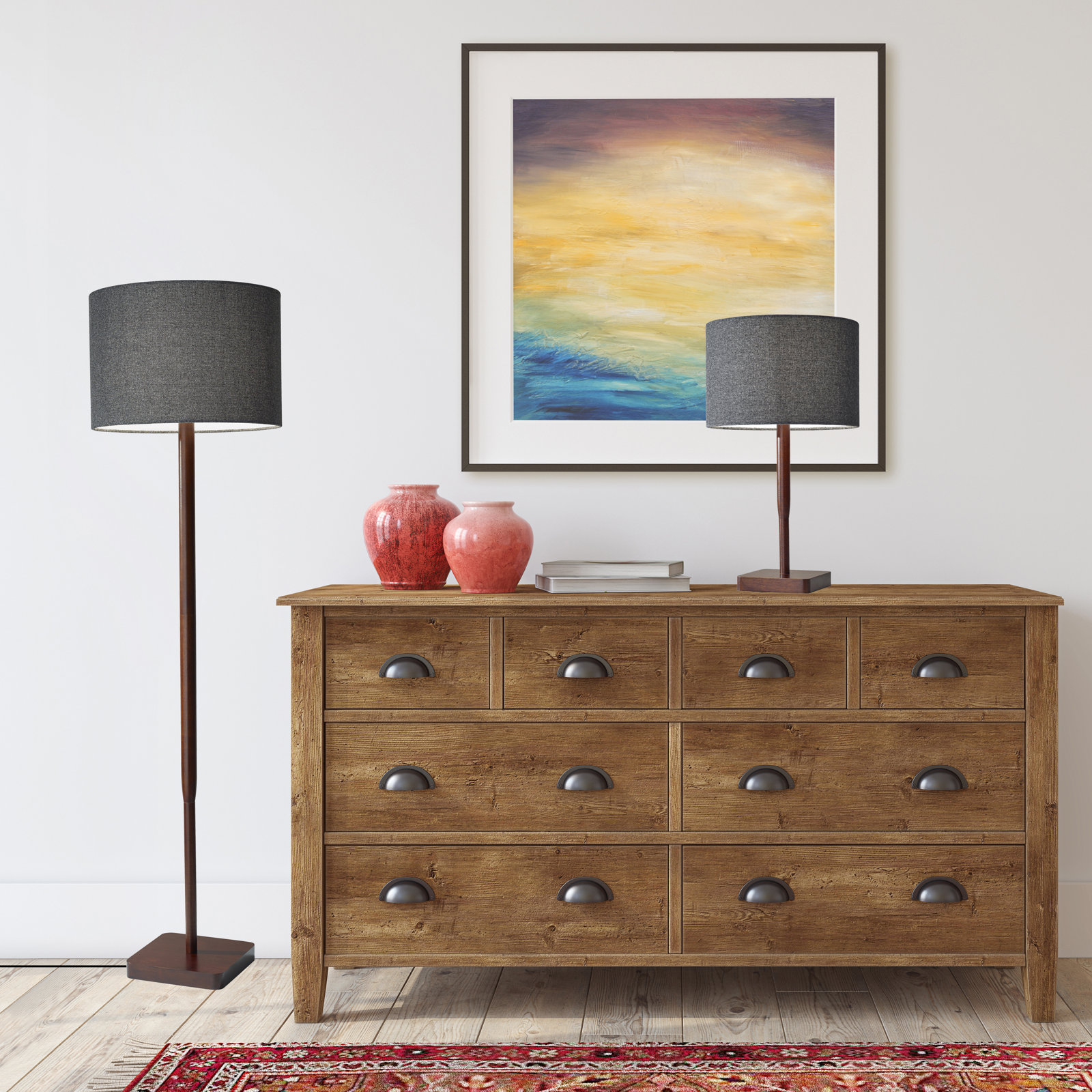 Phipps 58.5'' Solid Wood Floor Lamp