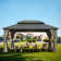 Galvanized Steel Patio Gazebo with Overhang Slope-design Double Roof