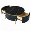 Table basse ronde avec 2 grands tiroirs de rangement-940158791