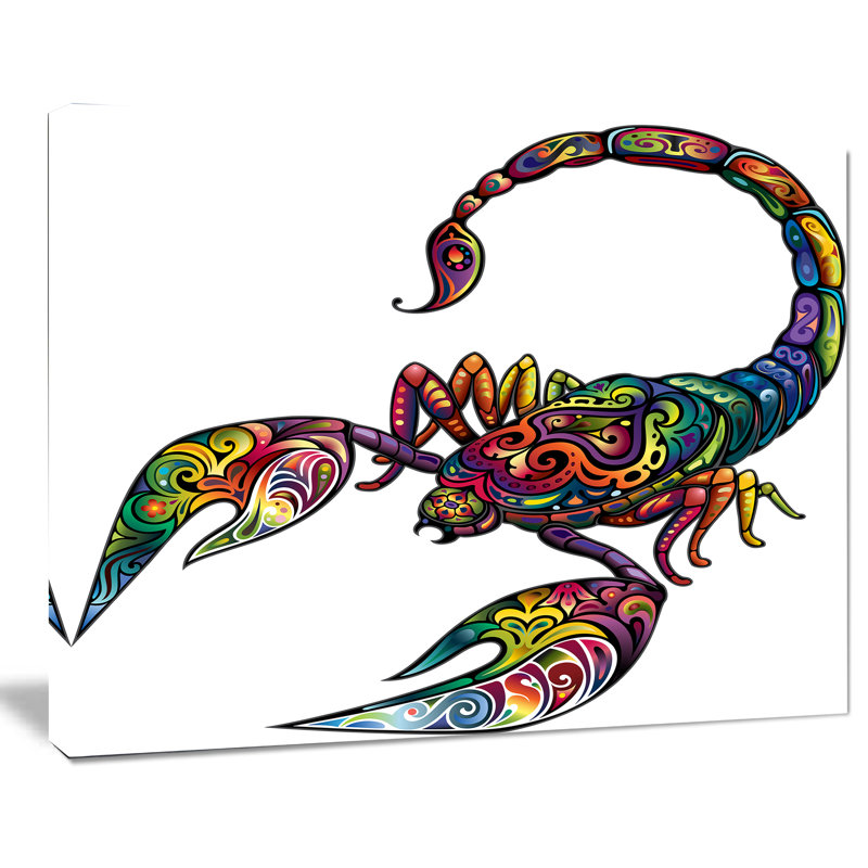 Animal «Cheerful Scorpion», impression, H 20 po x l 20 po x P 1 po, Toile