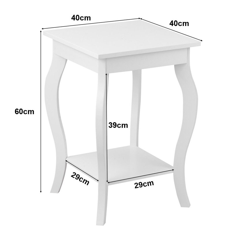 Jacquelin Side Table Set, White