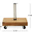 Base de parasol en béton et en bois - poids de 40 lb robuste 18,09 po x lb
