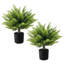 Faux plantes de cèdre 2 pièces vertes