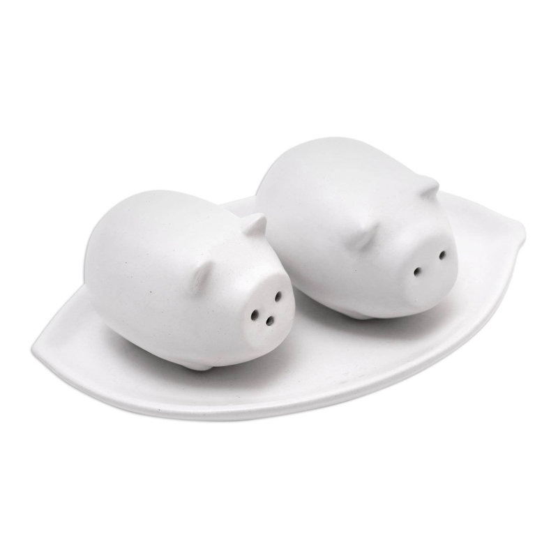Ensemble salière et poivrière Kalup Portly, Blanc