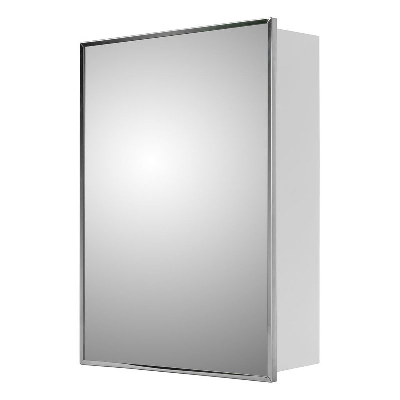 Scottville Residential Medicine Cabinet, Surface Mounted, Stainless Steel Framed, 36" H x 24" W x 4.25" D