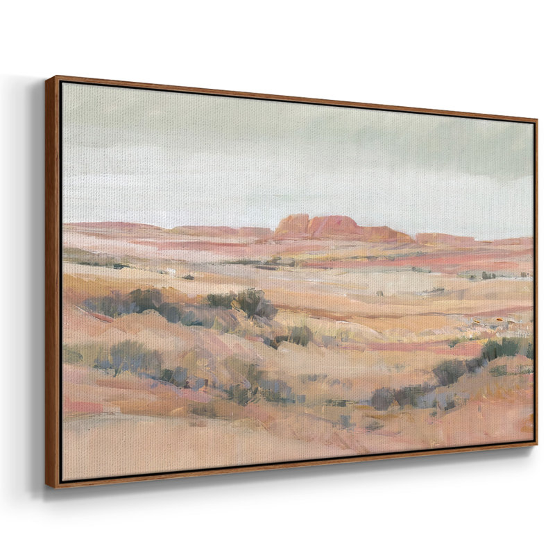 Southwest Landscape II, peinture sur toile encadrée, H 27 po x l 41 po x P 2 po, Cadre noyer