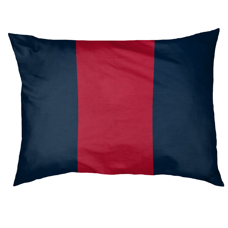Coussin New York Bronx, Petit (l 28 po x P 18 po x H 6 po), Bleu/rouge
