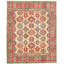 Tapis intérieur en laine crème/rouge 7 pi 10 po x 9 pi 8 po noué la 2010s one-of-kind à la main-gazni Cremona