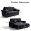 Canapé-lit convertible 60 po en tissu chenille avec dossier réglable pour petit espace-1868718874