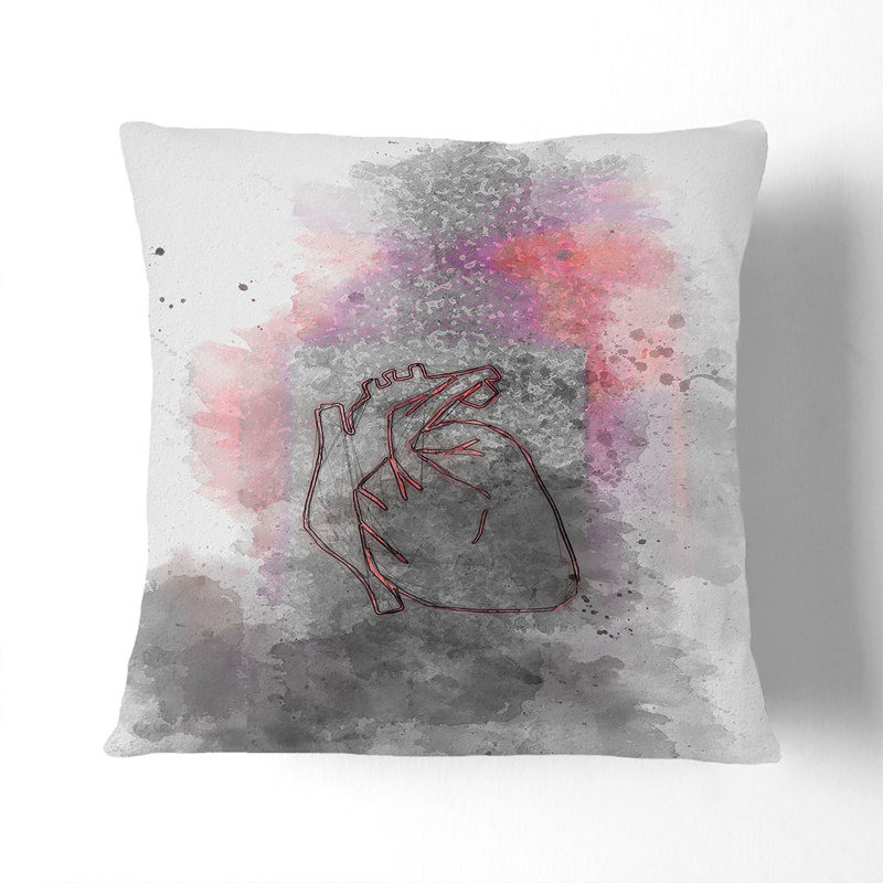 Square Throw Cushion, 40cm H x 40cm W x 15cm D