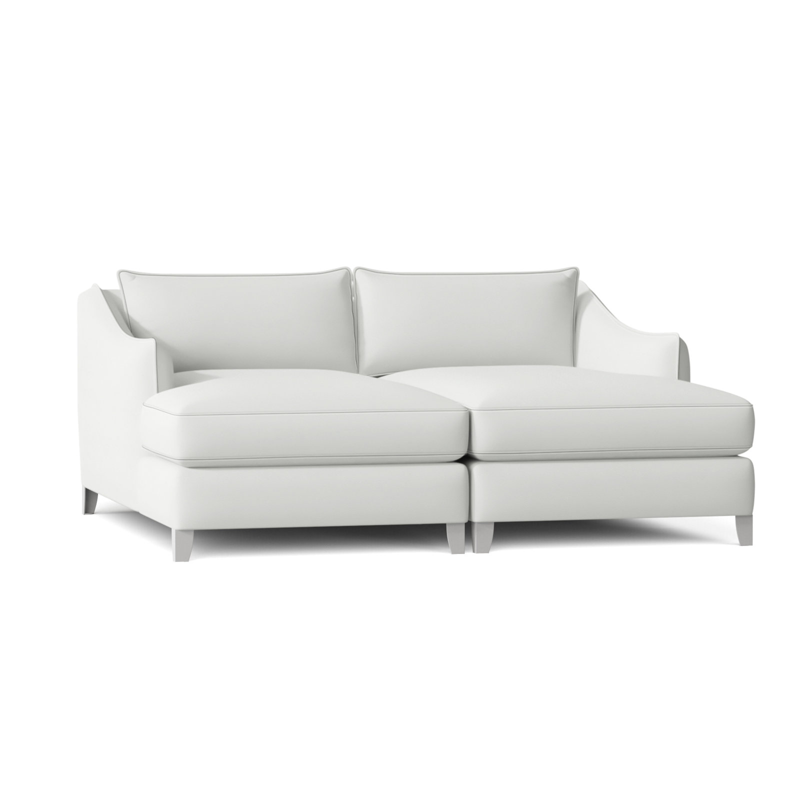 Seyfried 71 " Patio Double Chaise Lounge, White Vinyl 6503-000