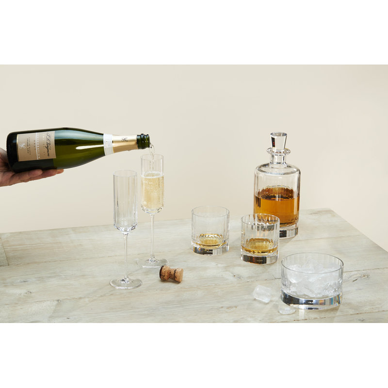 Fluted Collection Handmade Crystal Highball Glass