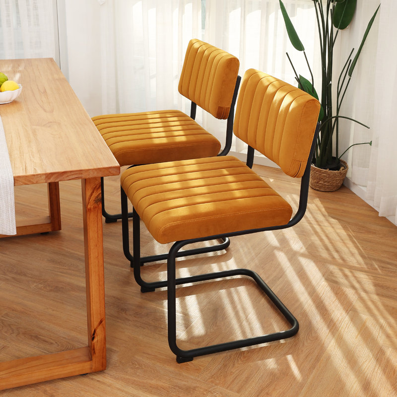 Aveon Upholstered Dining Chair, Orange