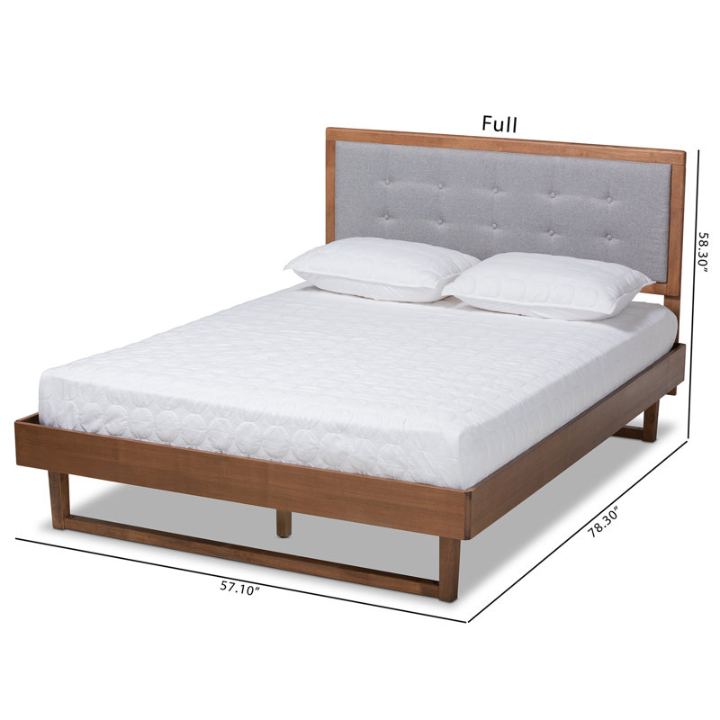 Lit plateforme tapissier Oriana, Double