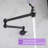 Pot Filler Faucet, Wall Mount Copper Folding Faucet 2 Handle With Double Joint Swing Arms, Single Hole Brass Commercial Kitchen Faucet Over Stove-114474249