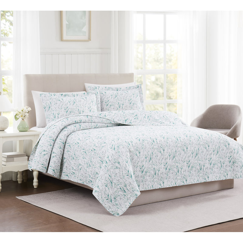 Courtepointe Bonaire Leigh, Courtepointe pour grand lit + 2 taies décoratives