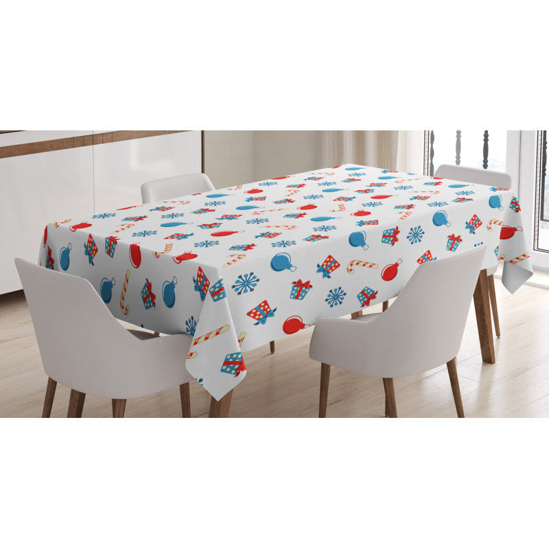 Geometric Christmas Tablecloth, 84" x 60"
