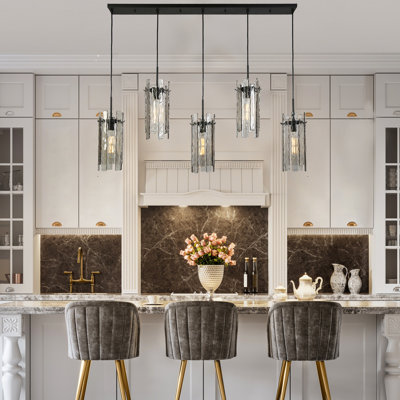 Quitman 5-Light 59" Width Modern Linear Kitchen Island Lighting
