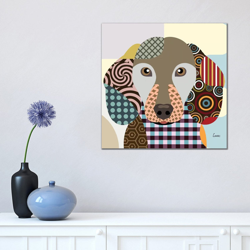 Dachshund by Lanre Studio - Wrapped Canvas Print, 45.72 cm H x 45.72 cm W
