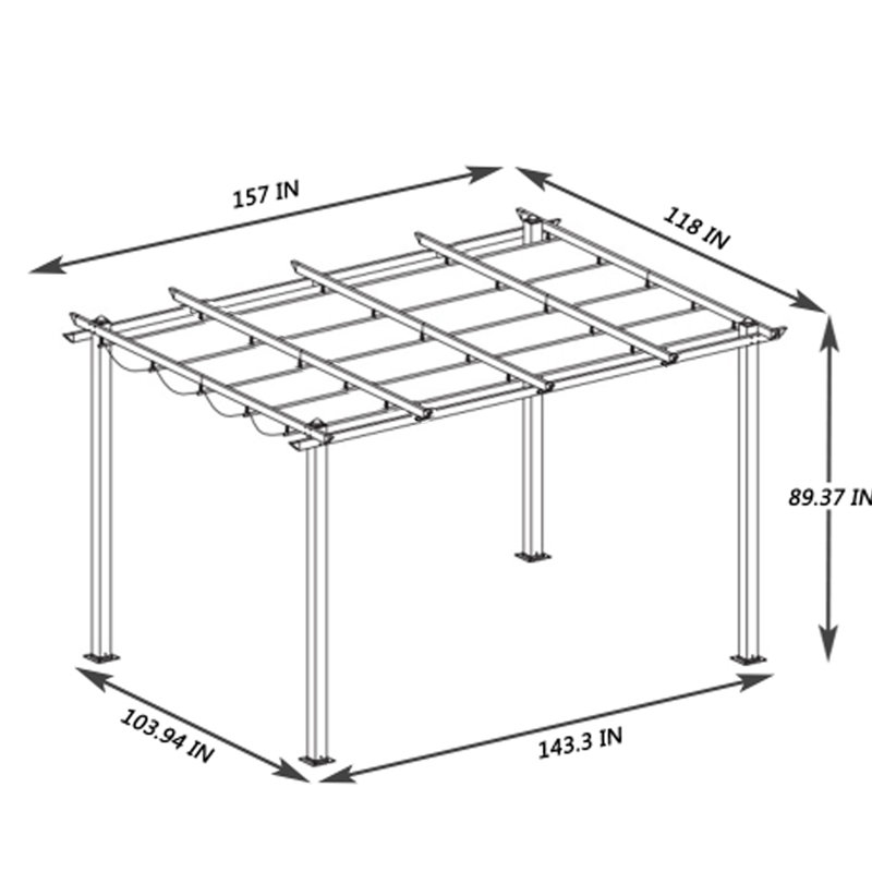 Sunny yard Aluminum Pergola with Canopy & Reviews | Wayfair